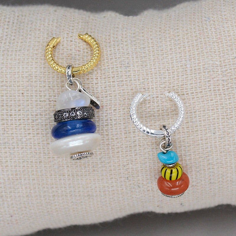 Collana con ciondolo calmante in labradorite con vari cristalli e Buddha Stones Zen Cairn - image 6