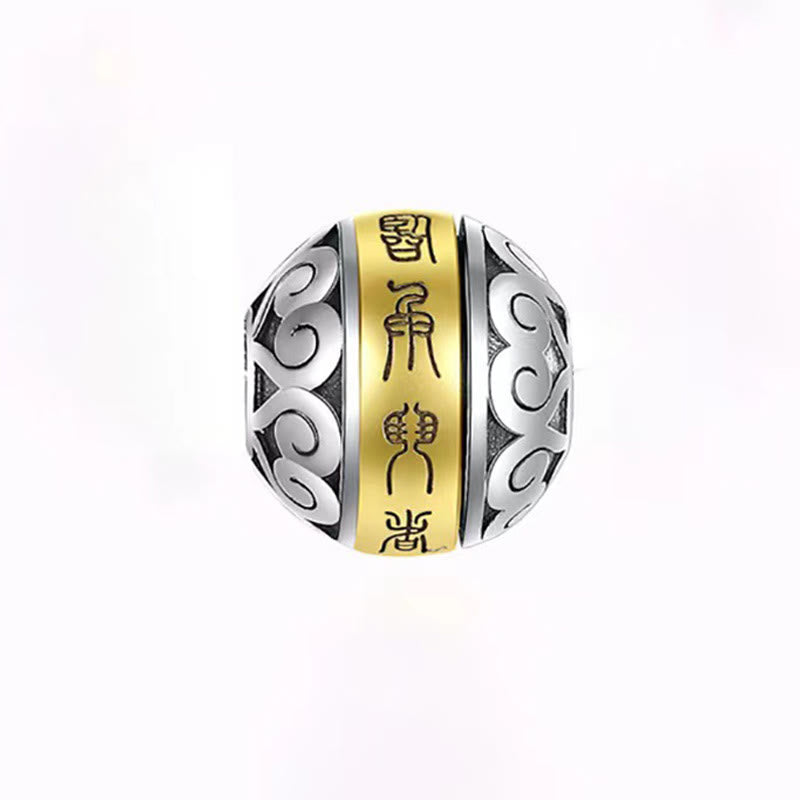 Collana con ciondolo girevole con amuleto inciso con mantra taoista a nove caratteri Buddha Stones Balance - image 8