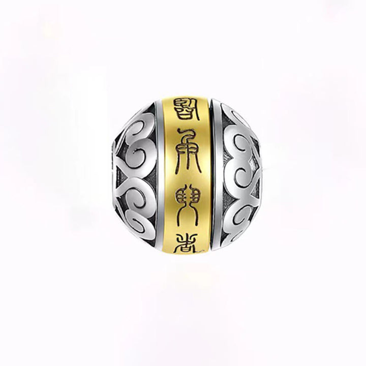 Collana con ciondolo girevole con amuleto inciso con mantra taoista a nove caratteri Buddha Stones Balance - image 8