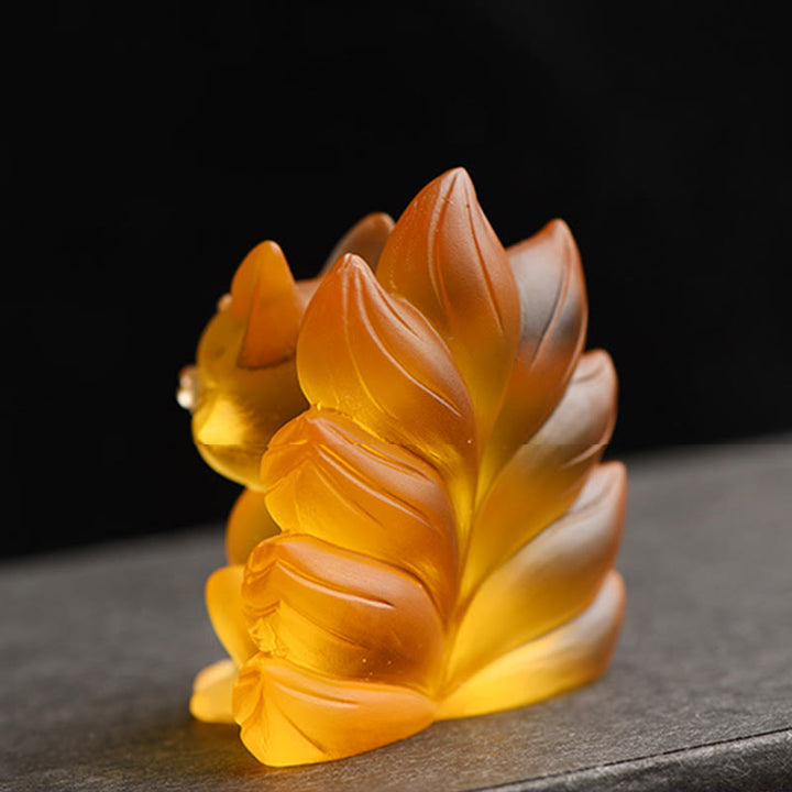 Buddha Stones Piccola Volpe a nove code Successo Forza Casa Figurina Decorazione - image 13
