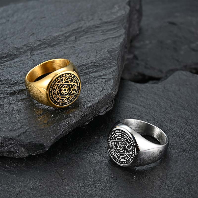 Buddha Stones 12 Costellazioni dello Zodiaco Anello di Protezione Stella di David