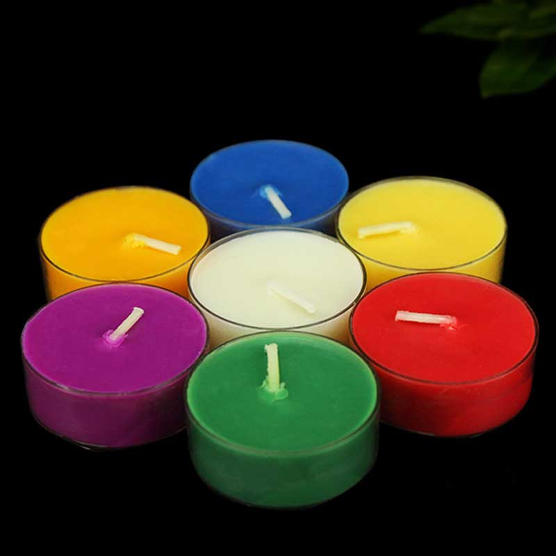 Buddha Stones Meditazione Preghiera Altare Fiore di Loto Portacandele Tempio Buddista Rituali Usa Articoli - 28 candele colorate - image 14