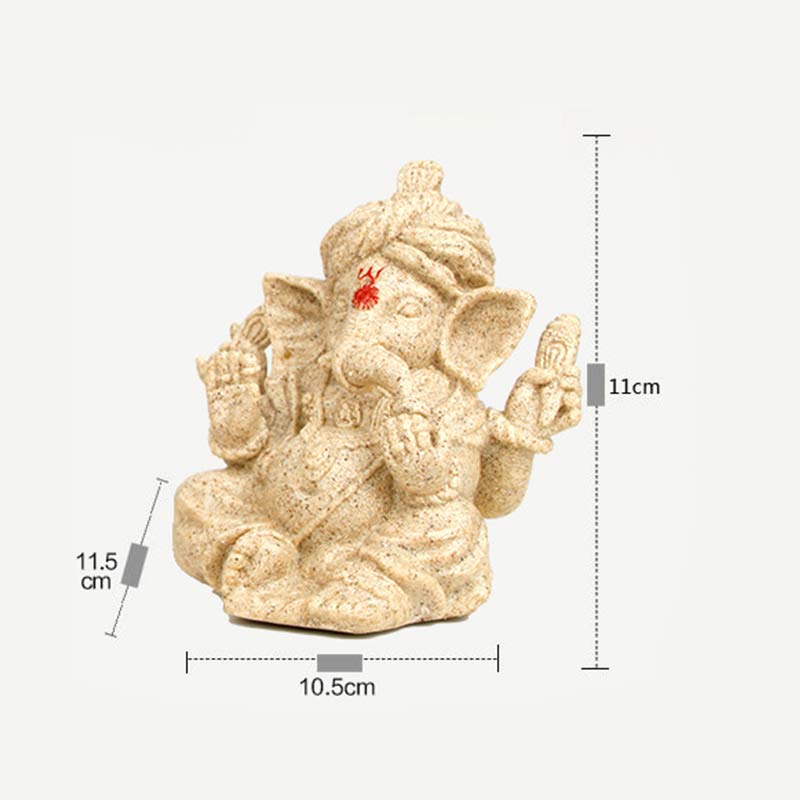 Statua dell'elefante Ganesh Ganpati Trasformazione Decorazione della casa - image 9