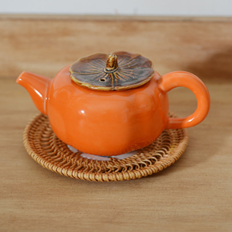 Sottobicchiere per tazza da tè in rattan con motivo floreale in ceramica - image 18