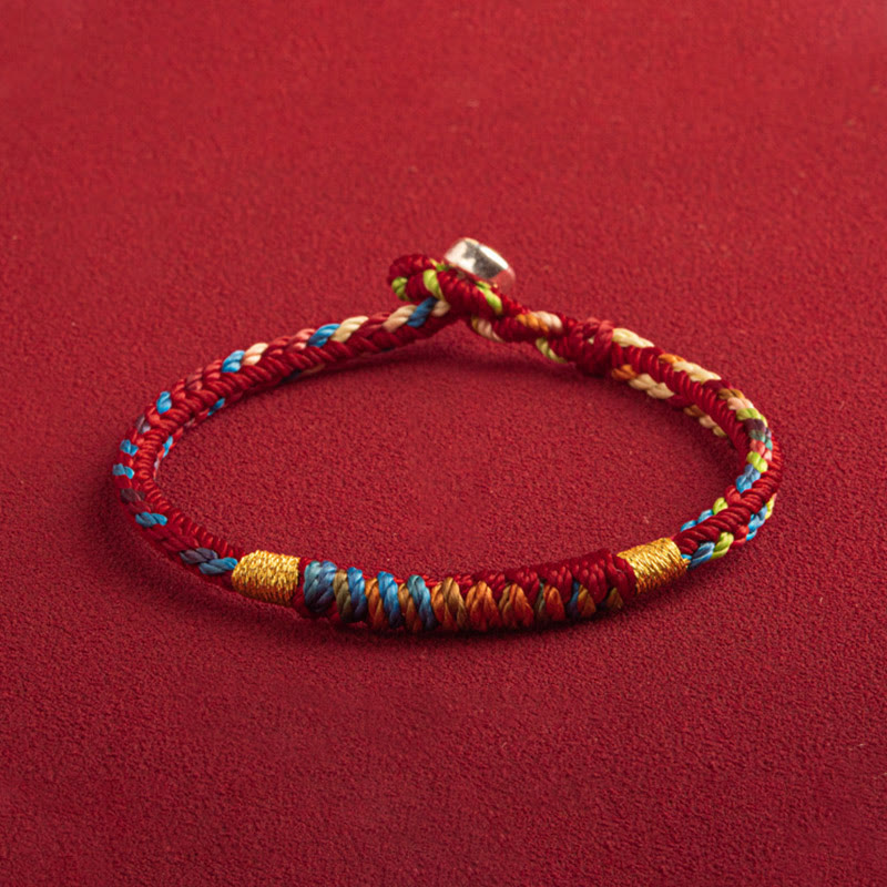 Bracciale multicolore Buddha Stones "Possa tu essere al sicuro e fortunato nell'anno a venire" - image 1