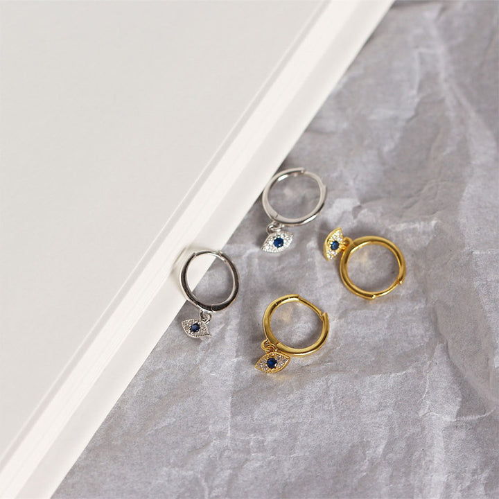 Orecchini a perno con protezione contro il malocchio in argento sterling 925 Buddha Stones - image 12
