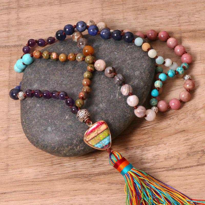 Buddha Stones, turchese tibetano, lazurite, lapislazzuli, diaspro zebrato - image 2
