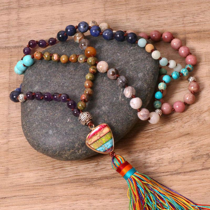 Buddha Stones, turchese tibetano, lazurite, lapislazzuli, diaspro zebrato - image 2