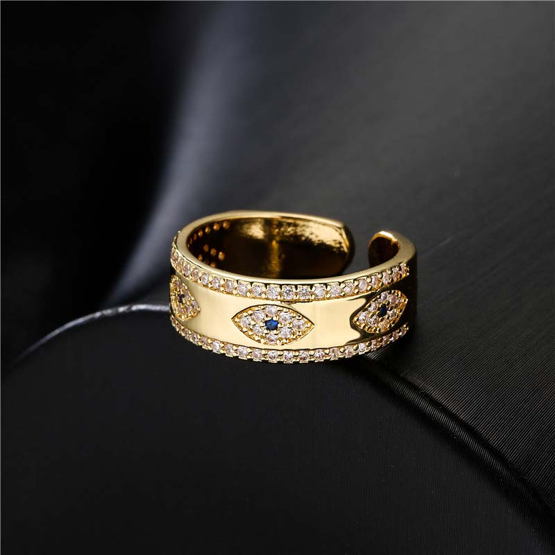 Anello in lega di rame Buddha Stones, malocchio, fortuna e benedizione - image 0