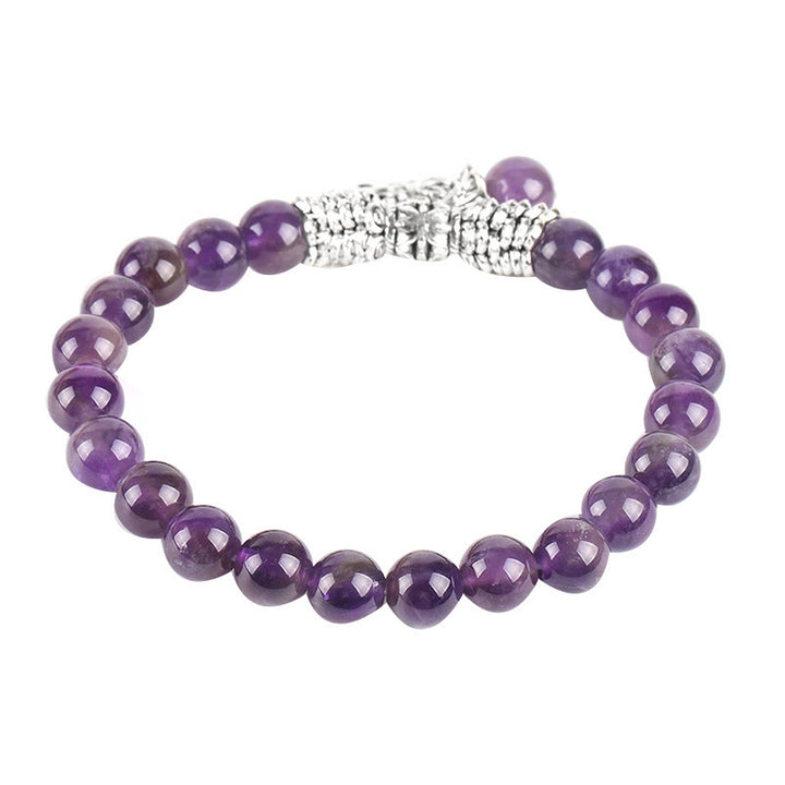 Braccialetto elastico portafortuna con albero della vita in pietra preziosa naturale Buddha Stones