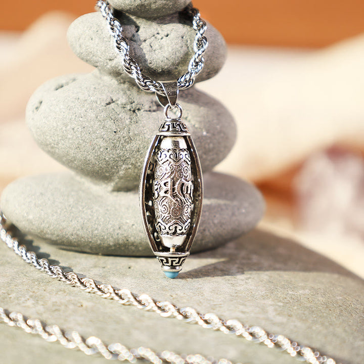 Collana di protezione con ciondolo girevole Buddha Stones Tibet Om Mani Padme Hum - image 2