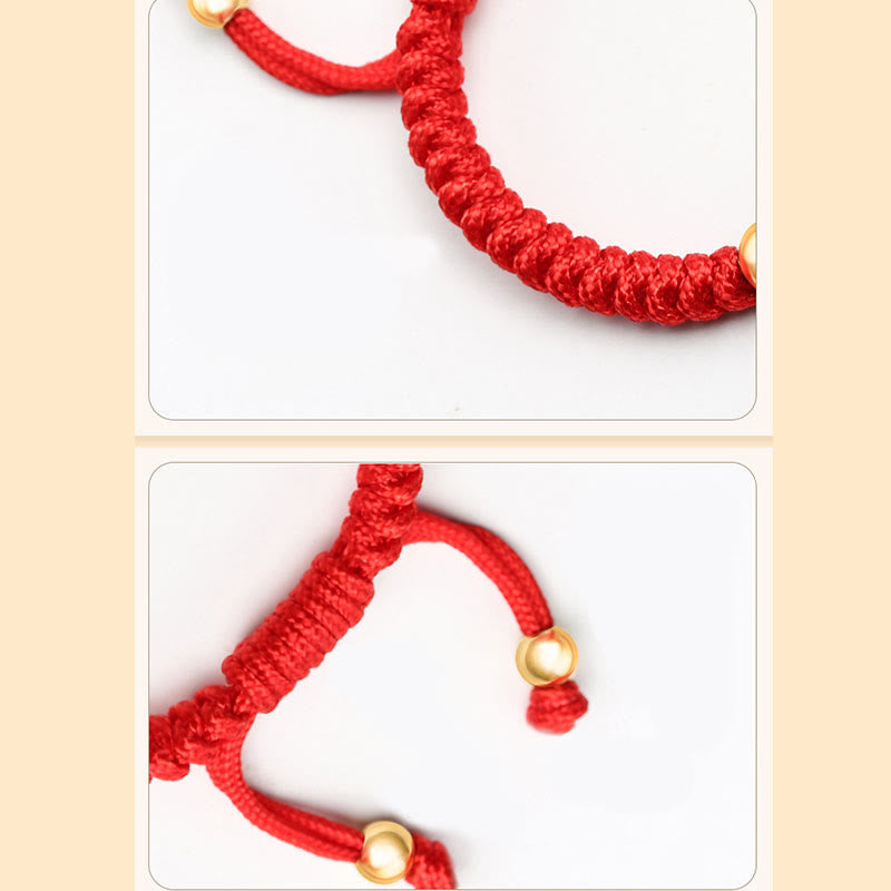 Buddha Stones per bambini in argento sterling 999 PiXiu Wealth King Kong Knot String Braided Kids - image 7