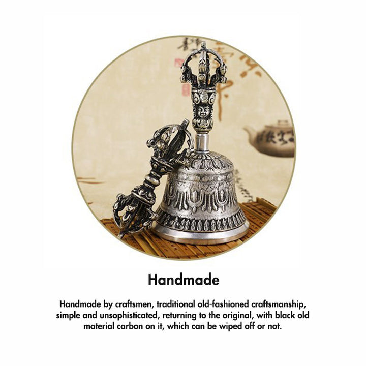 Set di campane per meditazione tibetane Buddha Stones e decorazioni in rame Vajra Dorje - image 17