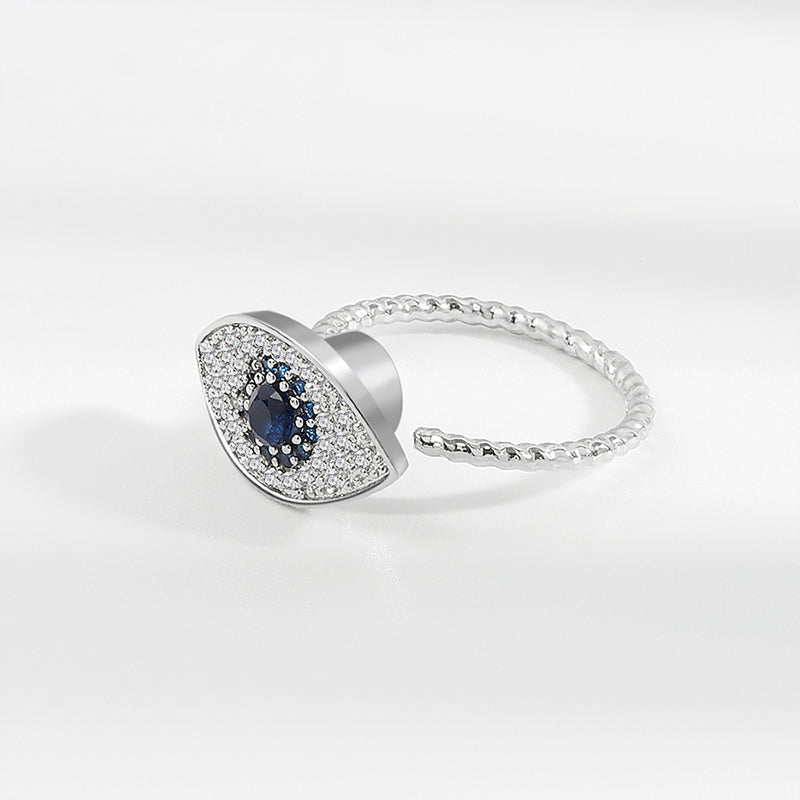 Anello girevole in argento sterling 925 con protezione contro il malocchio e benedizione - image 1