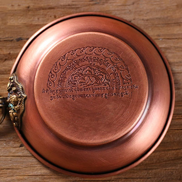 Buddha Stones Piccolo altare di preghiera in rame Porta incenso portatile Salvia Smudging Rituali Usa oggetti