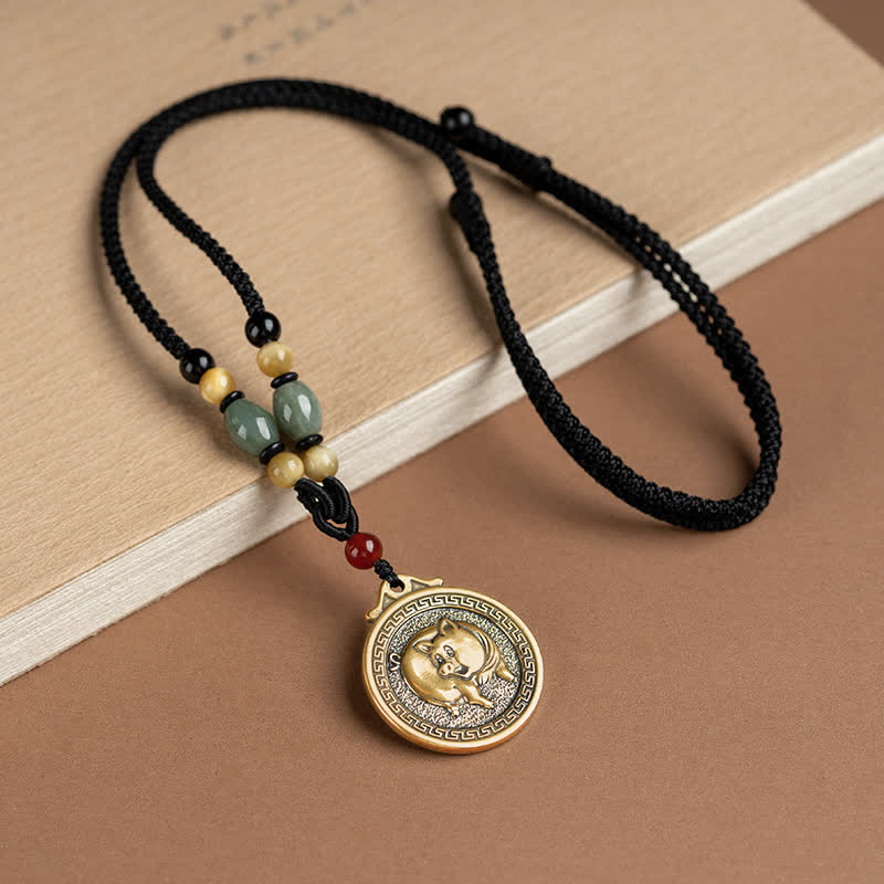 Collana con ciondolo di 12 segni zodiacali cinesi, benedizione, ricchezza e fortuna - Maiale - image 24
