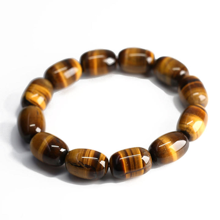 Braccialetto Buddha Stones Natural Tiger Eye Stone Integrity Willpower