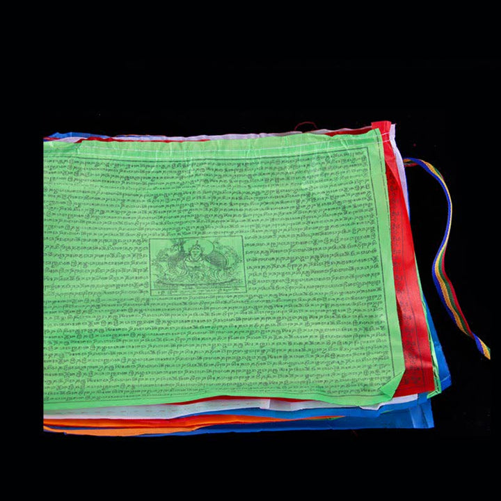 Bandiere di preghiera tibetane a 5 colori con simbolo del cavallo del vento, per esterni, 20 pezzi - image 12