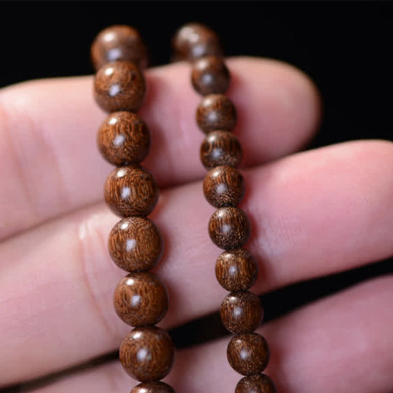 Braccialetto Buddha Stones 108 Mala Beads Palissandro Giada Calma