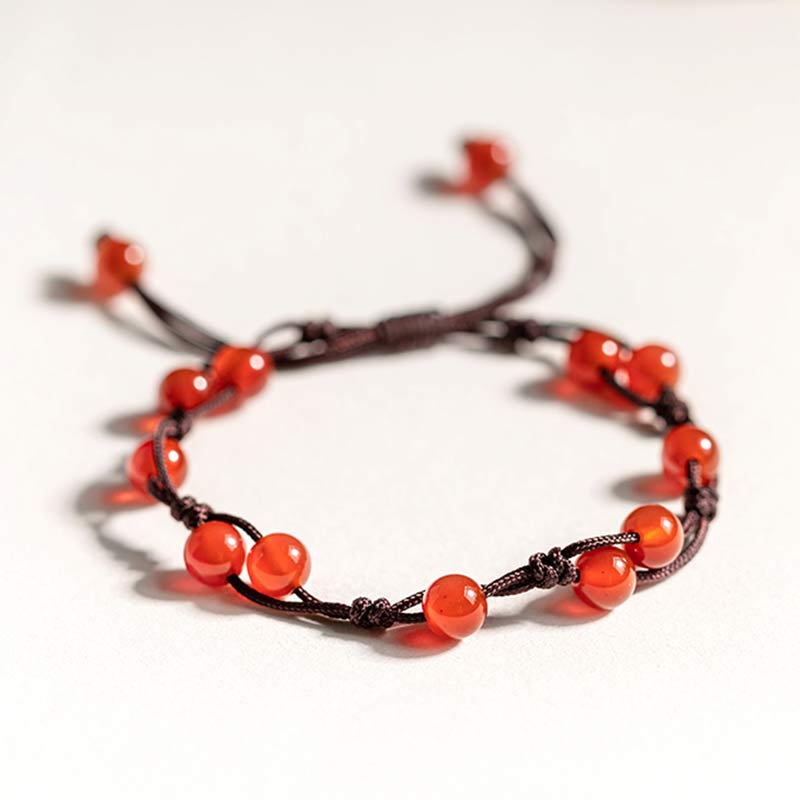 Bracciale Buddha Stones Agata Rossa Agata Muschiata Cinabro Calma
