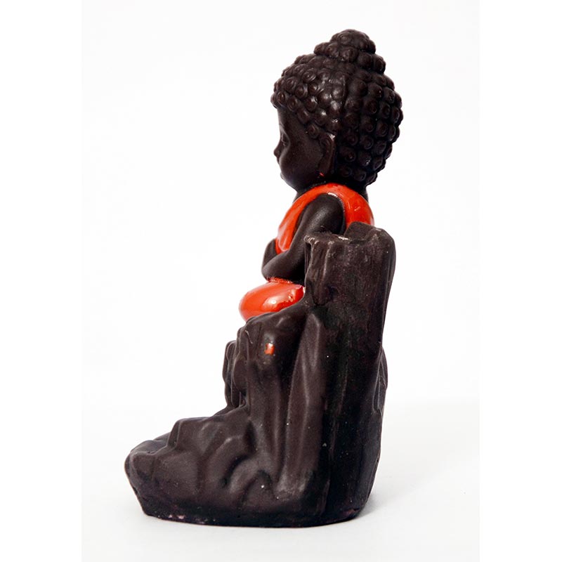 Buddha Stones Backflow Fumo Fontana Ceramica Benedizione Bruciatore Incenso Decorazione