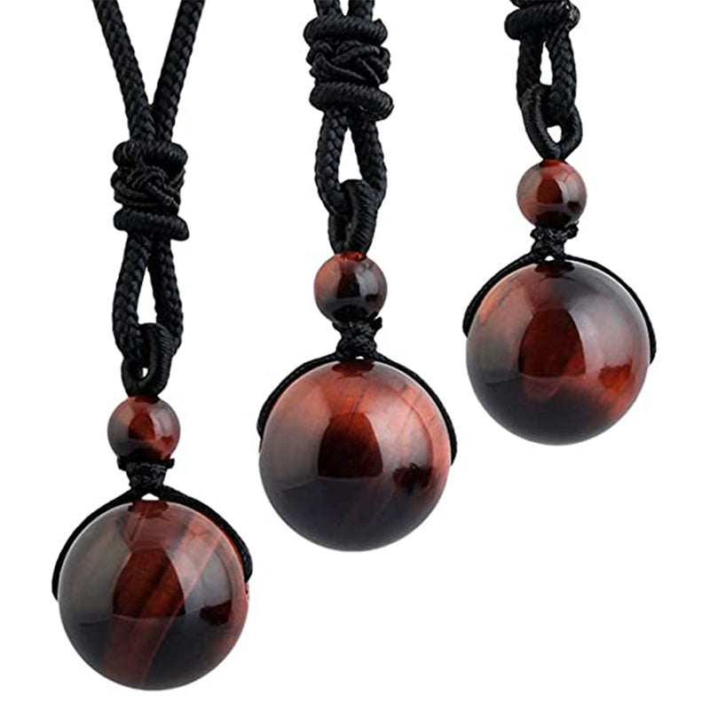 Collana di protezione con occhio di tigre tibetano Buddha Stones
