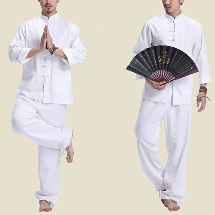 Buddha Stones, rana cinese, bottone, design, meditazione, preghiera, cotone, lino, spirituale, pratica zen, yoga, abbigliamento da uomo - image 9