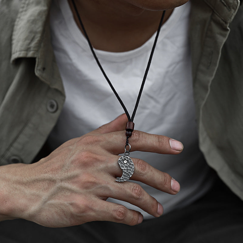 Collana con ciondolo in argento sterling 990 Buddha Stones, equilibrio Yin Yang e armonia - image 7