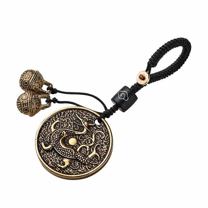 Buddha Stones Quattro Simboli Drago Azzurro Tigre Bianca Uccello Vermiglio Tartaruga Nera Portachiavi