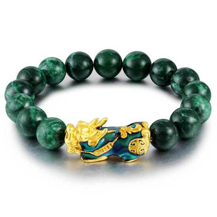 Braccialetto di protezione in giada PiXiu FengShui Buddha Stones