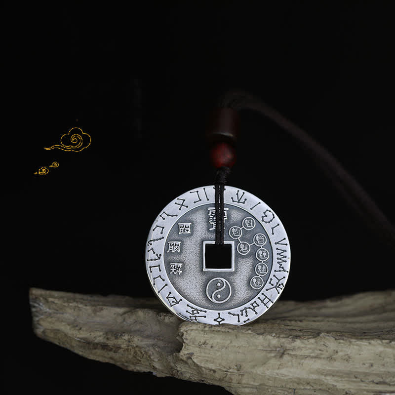 Buddha Stones Bagua Yin Yang Moneta di rame Stella Equilibrio Energia Collana Pendente - image 6