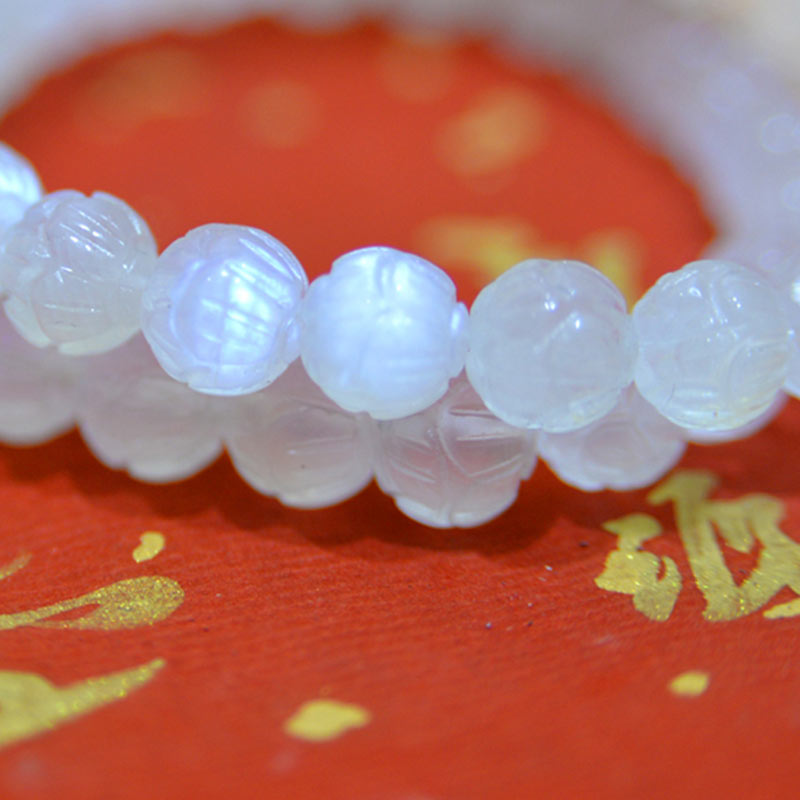 Bracciale Buddha Stones Natural Moonstone Lotus Love - image 13