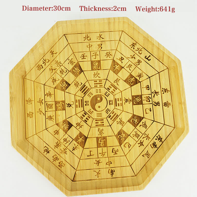 Mappa Feng Shui Bambù Bagua Mappa dell'Energia dell'Armonia - 12 segni dello zodiaco cinese 30 cm - image 39