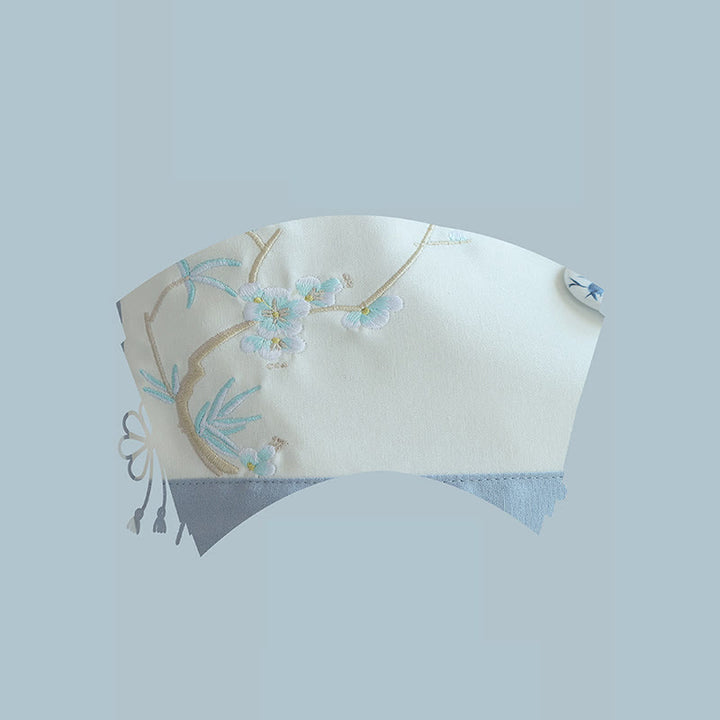Borsa a tracolla grande capacità in tela con ricamo in bambù, prugna, fiore di pera, pesco - image 21