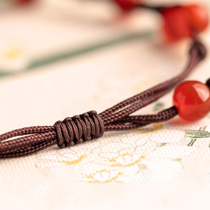 Bracciale Buddha Stones Agata Rossa Agata Muschiata Cinabro Calma
