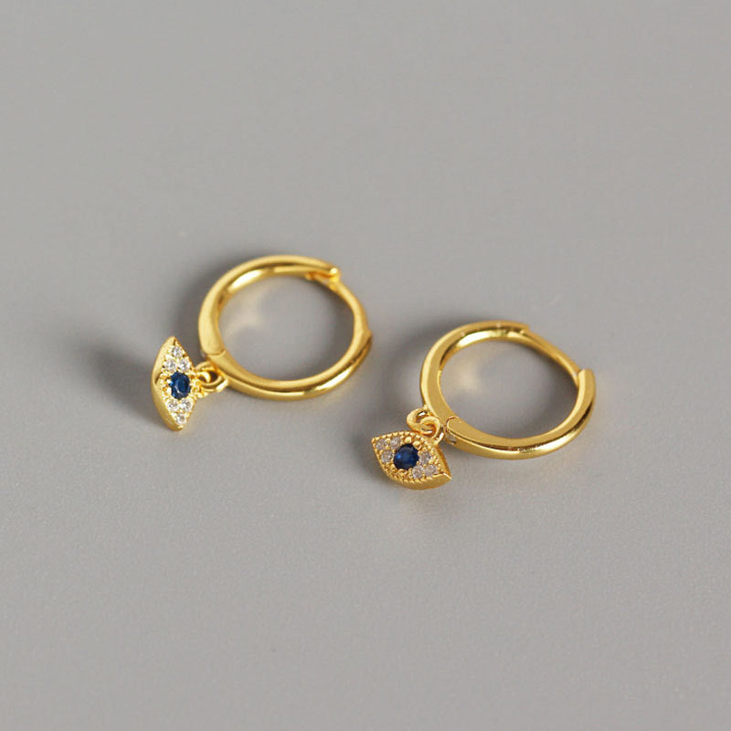 Orecchini a perno con protezione contro il malocchio in argento sterling 925 Buddha Stones - Oro - image 8