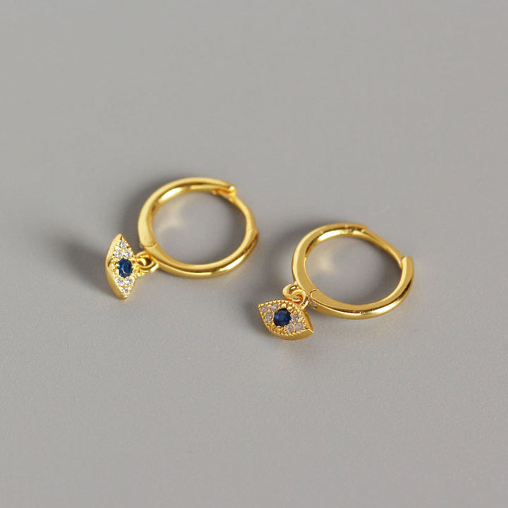 Orecchini a perno con protezione contro il malocchio in argento sterling 925 Buddha Stones - Oro - image 8
