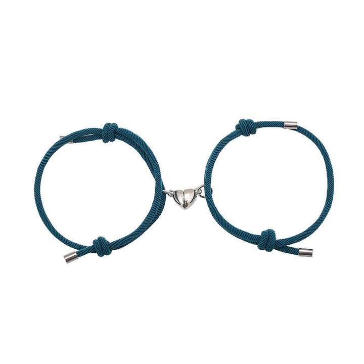 Braccialetto magnetico per coppia con corda e forza 2 pezzi