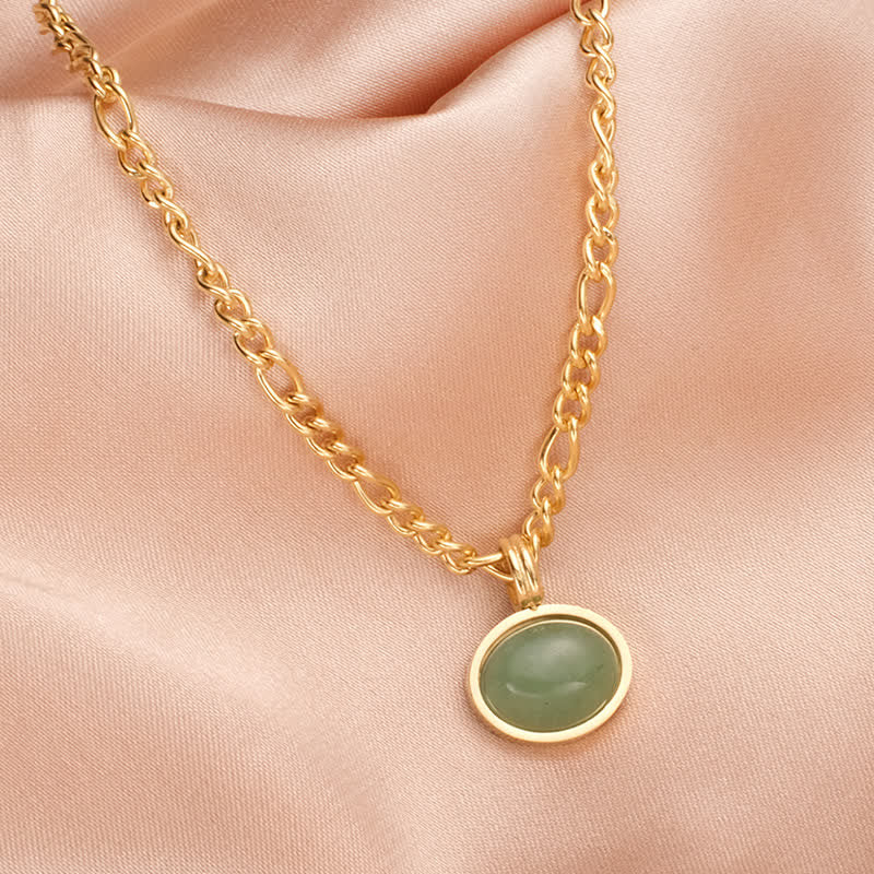 Collana con ciondolo in acciaio al titanio con resistenza turchese ovale