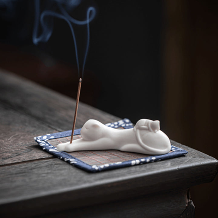 Decorazione per bruciatore di incenso in ceramica con gatto e panda, per benedizione - image 16