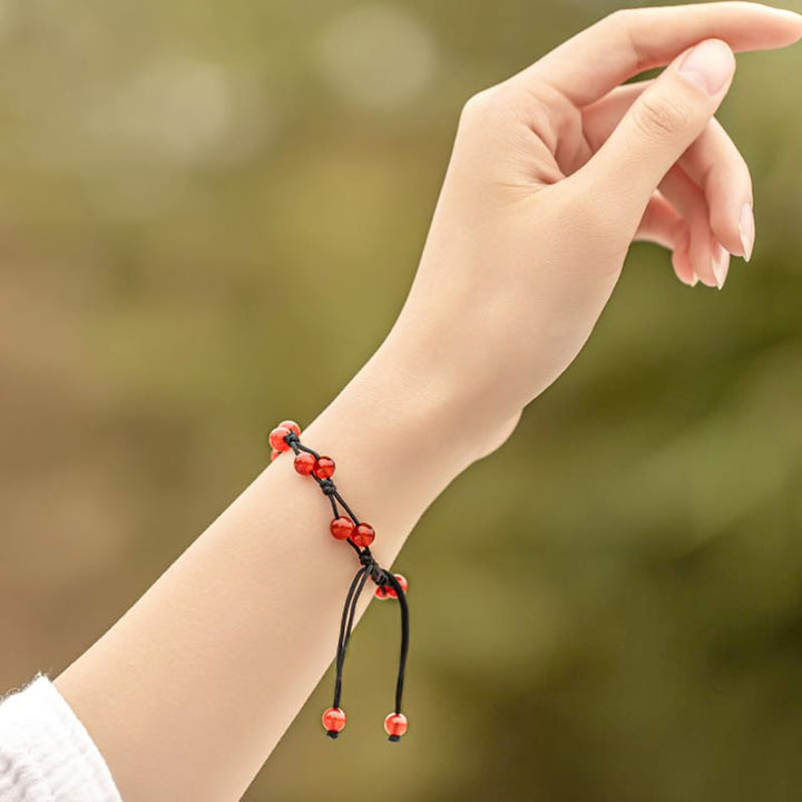 Bracciale Buddha Stones Agata Rossa Agata Muschiata Cinabro Calma