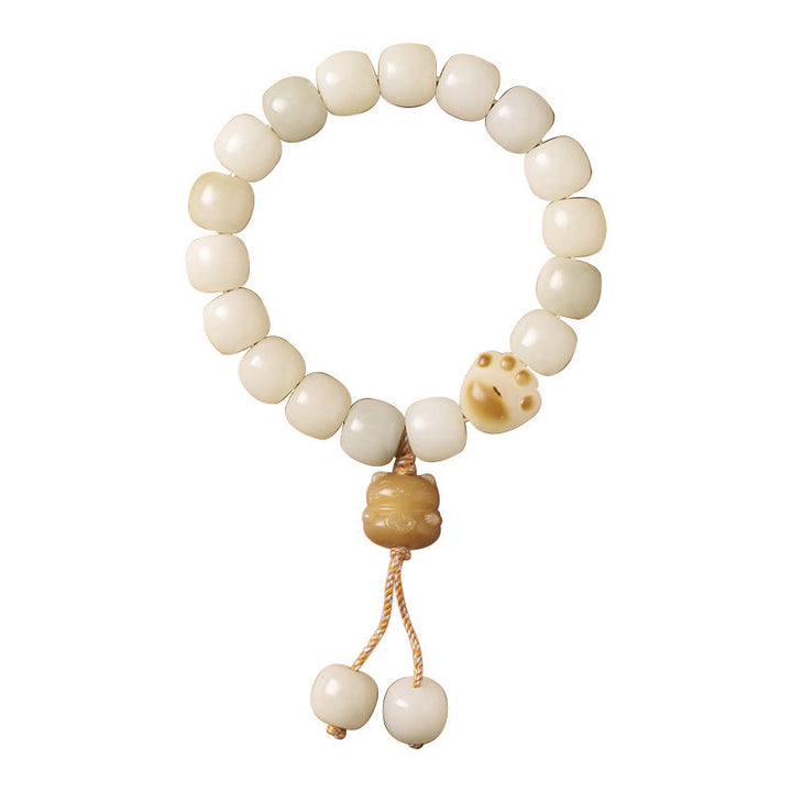 Braccialetto della pace con zampa di gatto, seme di Bodhi, pietre di Buddha Stones e gatto fortunato - image 10