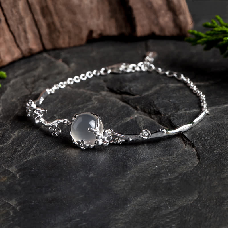 Braccialetto positivo Buddha Stones Plum Blossom Chalcedony