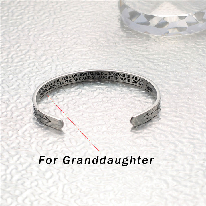 Braccialetti ispiratori Buddha Stones , regalo personalizzato per lei e lui, bracciale rigido con mantra inciso, gioielli a corona - Per la nipotina - image 6