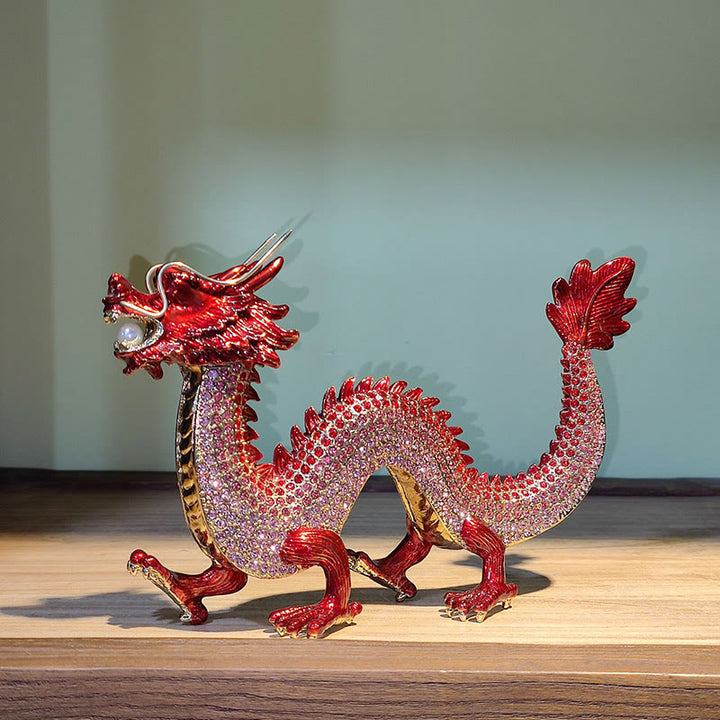 Buddha Stones fatte a mano Feng Shui Drago Fortuna Successo Decorazione della casa - Rosso - image 18