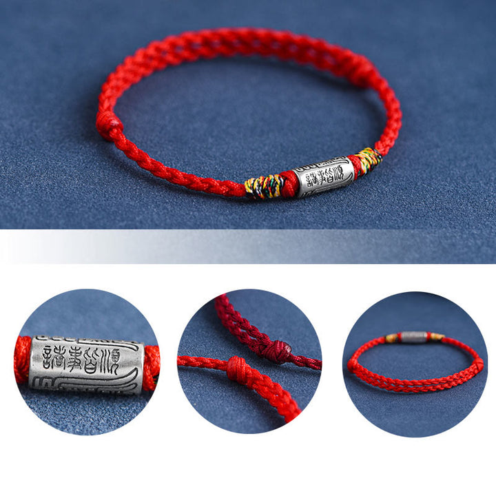 Buddha Stones Bracciale Cavigliera in Argento Sterling 925 Fatto a Mano Tutto Va Bene Design Protezione Forza - image 9