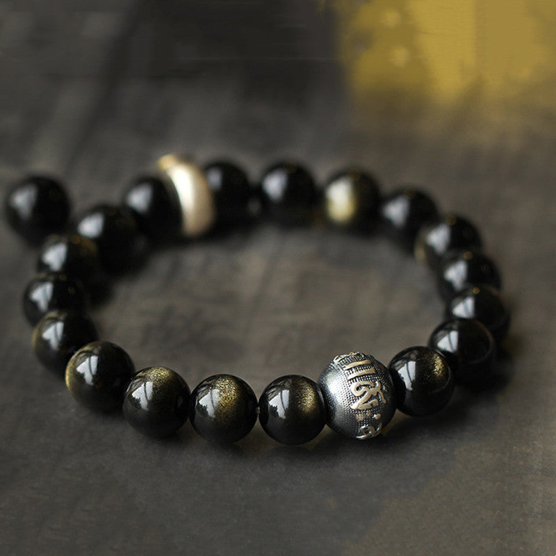 Braccialetto purificante in ossidiana con Buddha Stones e zodiaco cinese - image 9