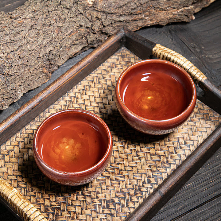Buddha Stones fatte a mano Jianzhan cinese Lotus Design Tazza da tè in ceramica Tazza da tè Kung Fu