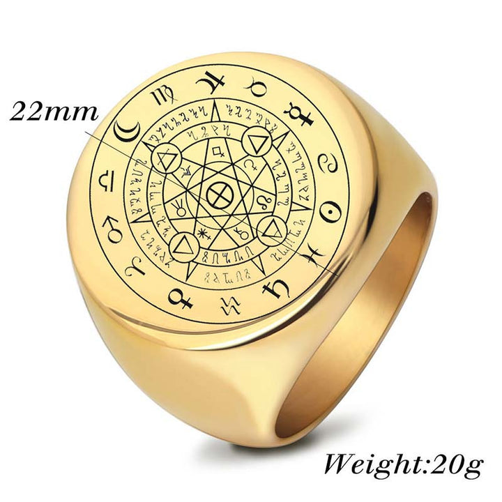 Anello di benedizione di protezione delle 12 costellazioni dello zodiaco Buddha Stones