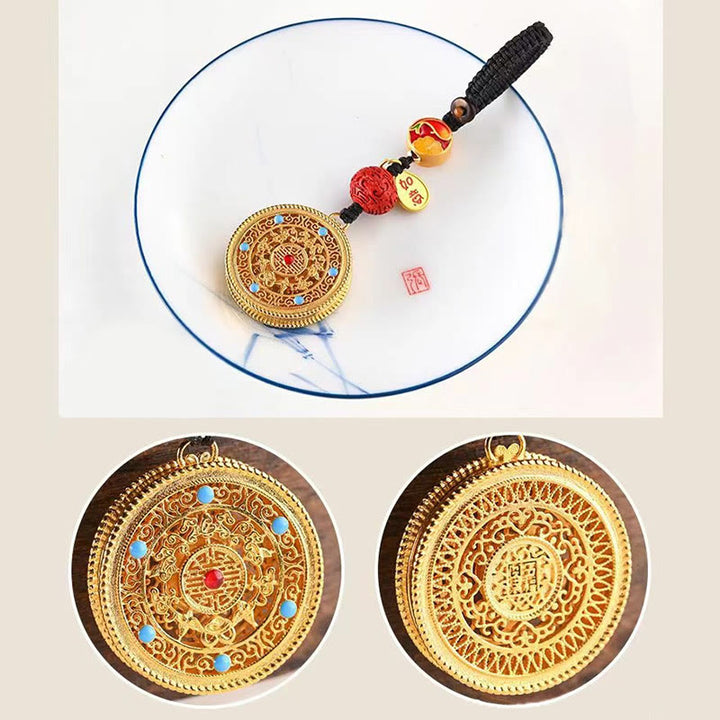 Portachiavi con ciondolo a forma Buddha Stones Fu Character Blessing Ruyi - image 15
